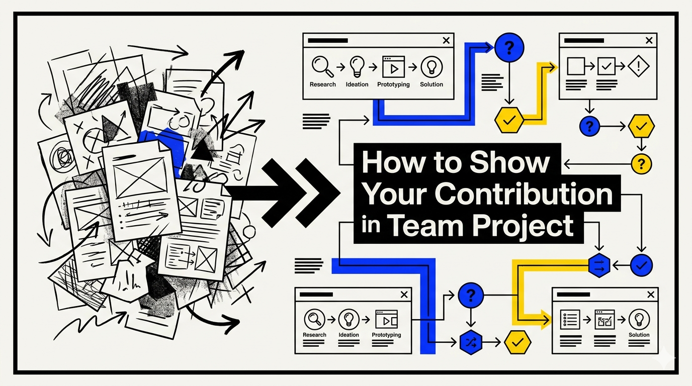 Editorial cover illustration for How to Show Your Contribution in a Team Project